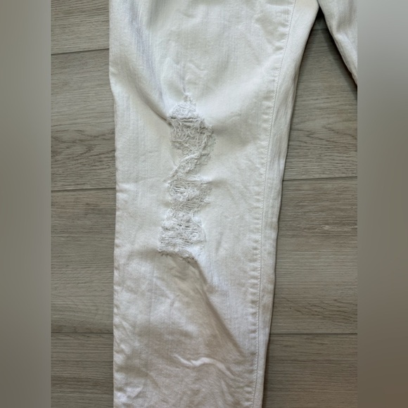 Joes Jeans Sz 29 Jeans White Noelle Slouch High Water Mid Rise Ankle Distressed - Picture 5 of 12